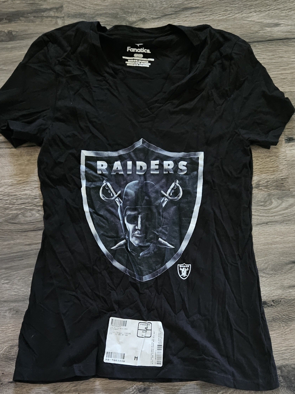 Fanatics Black Raiders Shield Graphic Tee